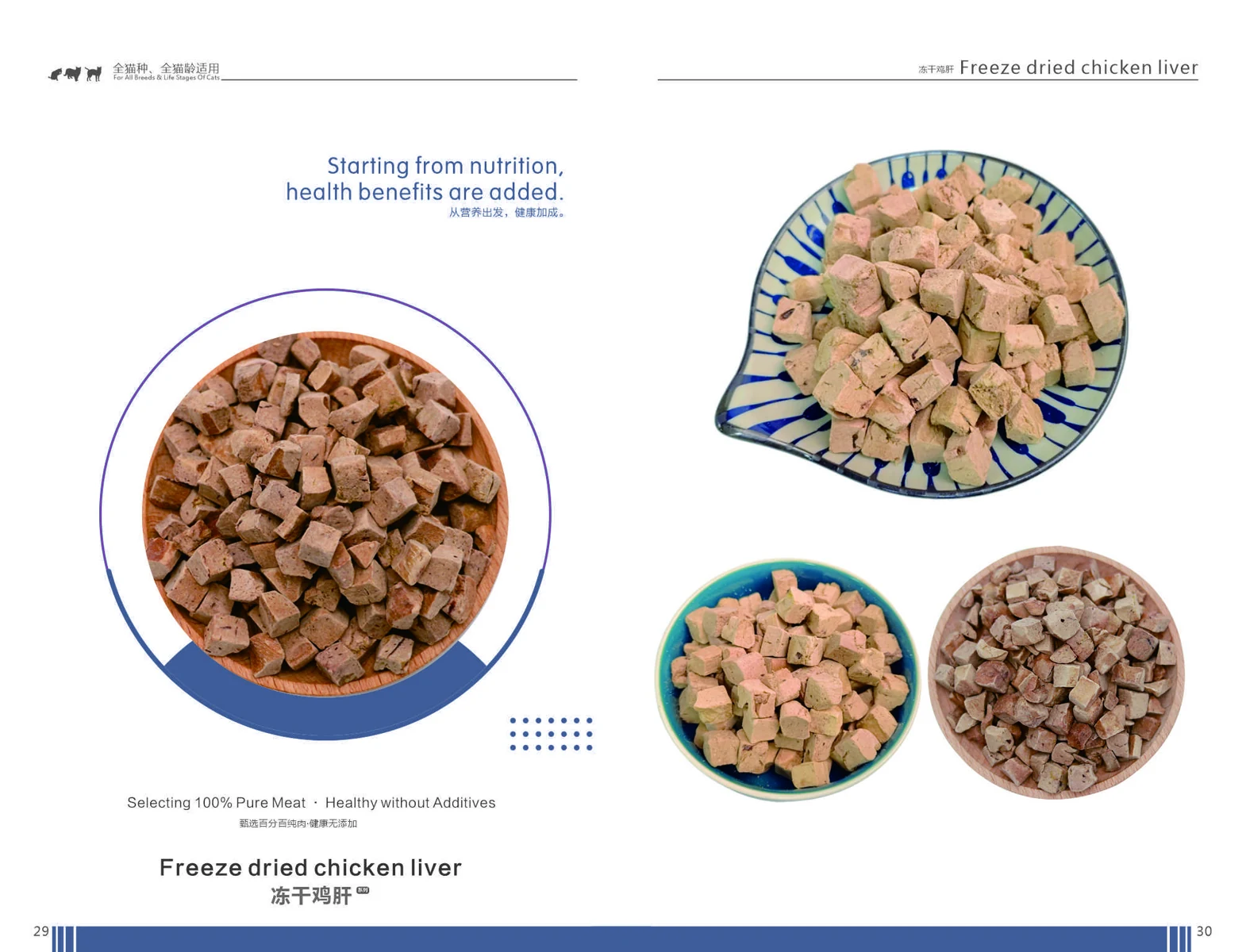 Freeze-dried chicken liver catalogue page